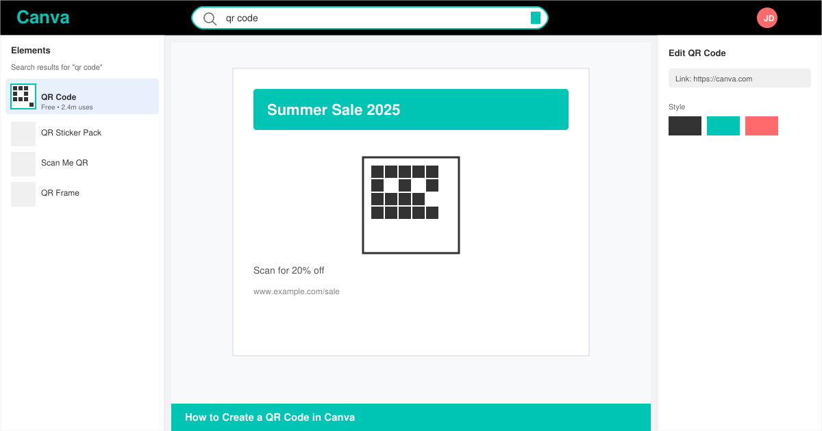 How to Create a QR Code in Canva