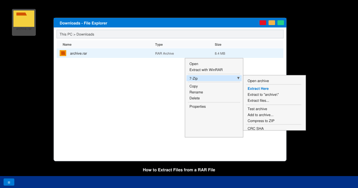 How to Extract Files from a Rar File