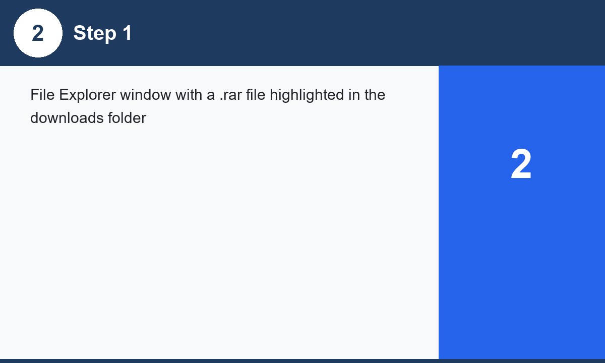 File Explorer window highlighting a selected RAR file