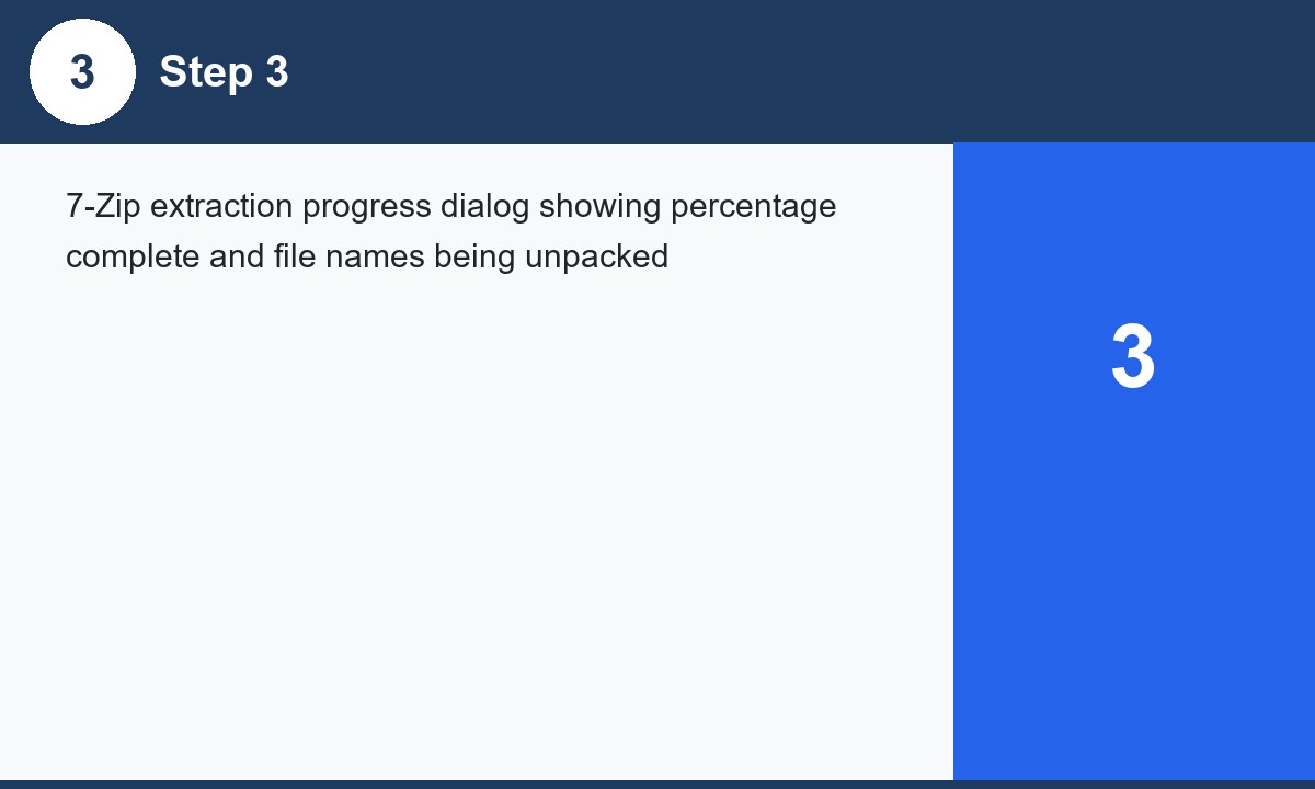 7-Zip progress window during RAR extraction