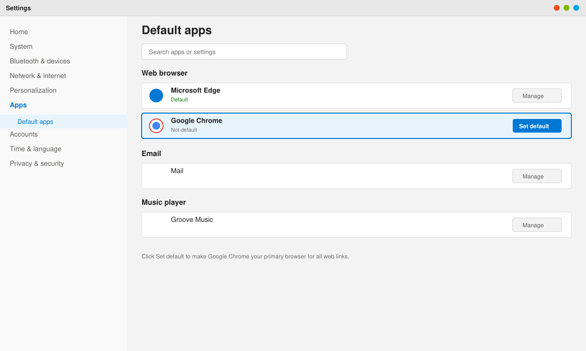 how-to-make-google-chrome-primary-browser