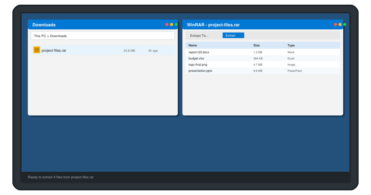 How to Open Rar Format File