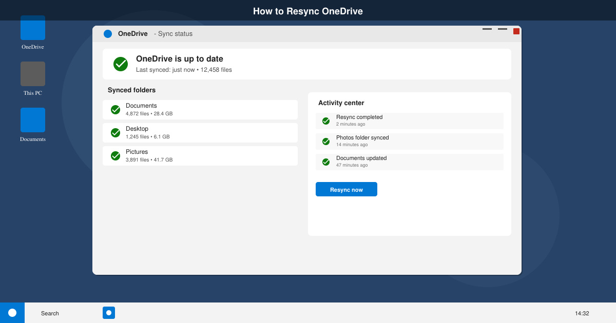 How to Resync OneDrive