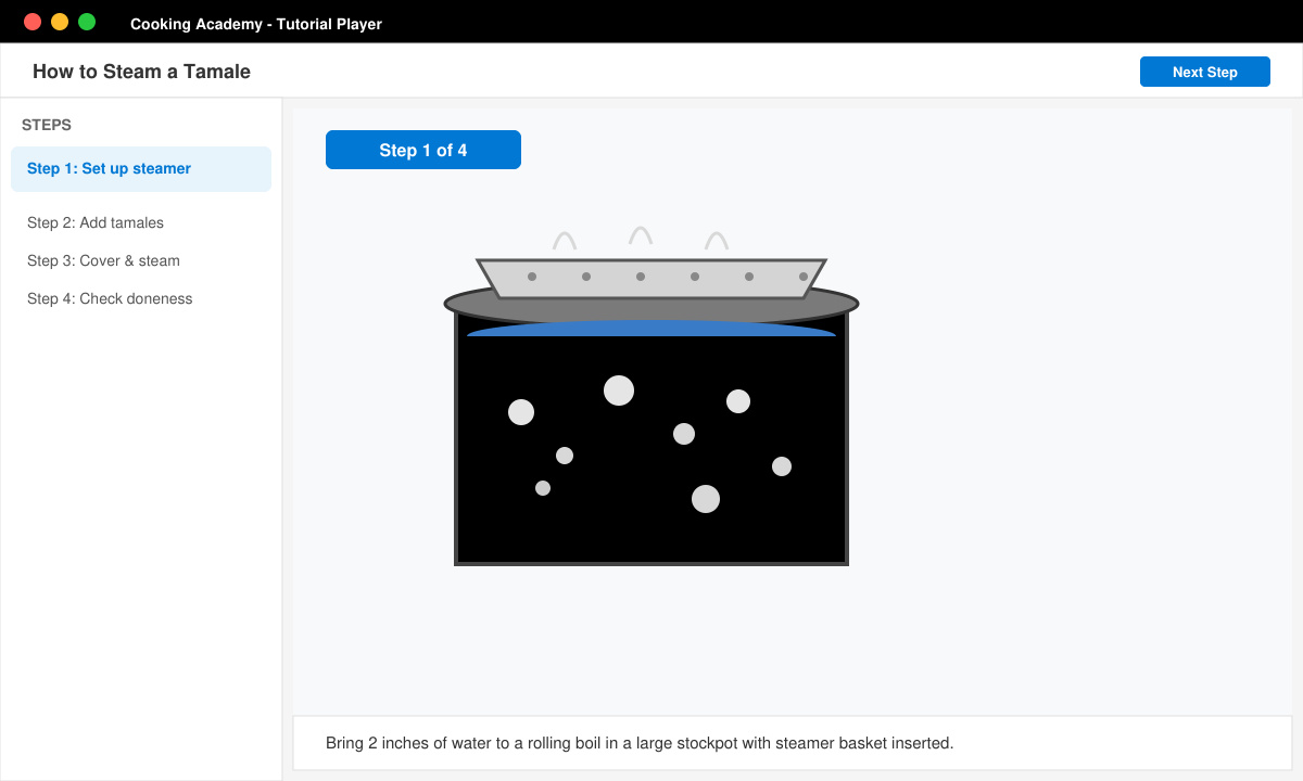 Close-up of water boiling in a stockpot with a steamer basket positioned above it