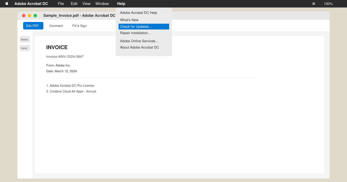 How to Update Adobe Acrobat