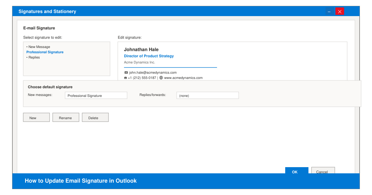 How to Update Email Signature in Outlook