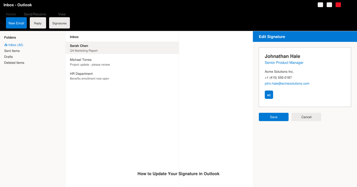 How to Update Your Signature in Outlook