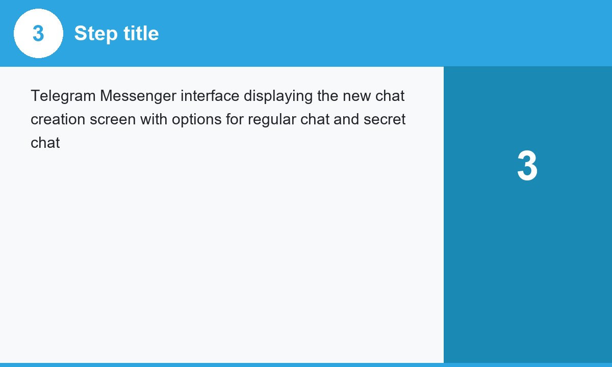 Telegram Messenger new chat window with encryption options visible