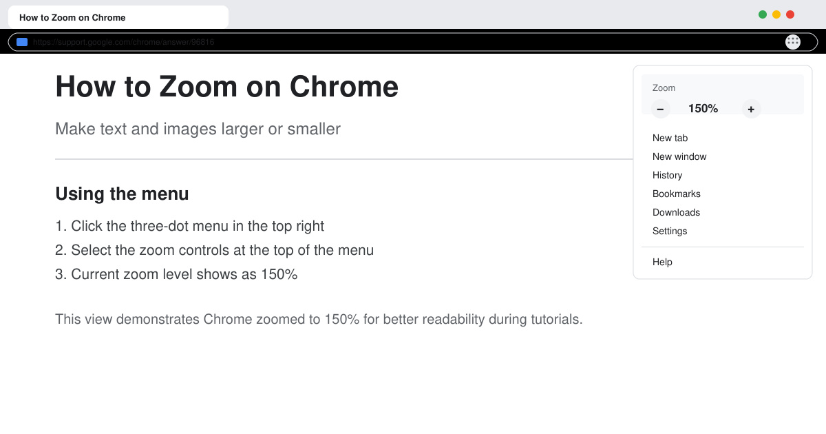 How to Zoom on Chrome