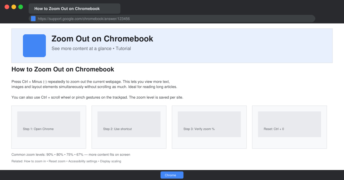 How to Zoom Out on Chromebook