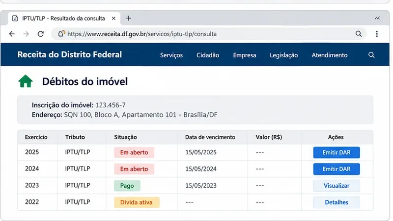 IPTU em Brasília: como emitir a segunda via e consultar débitos em 2026