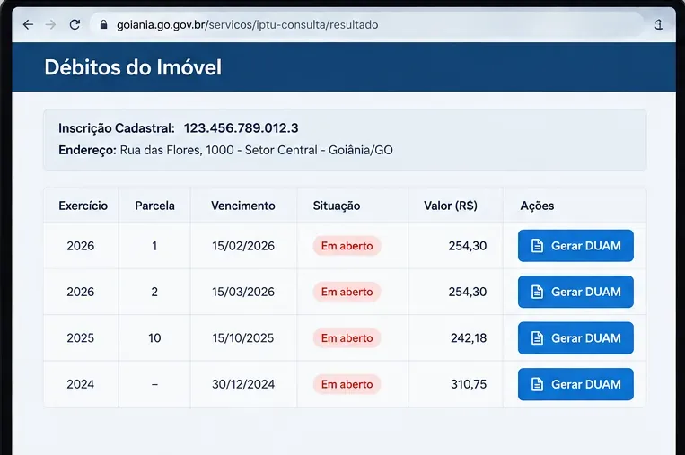 IPTU em Goiânia: como emitir a segunda via e consultar débitos