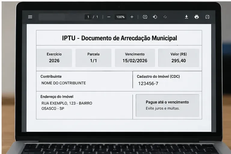 IPTU em Osasco: como emitir segunda via e consultar débitos em 2026