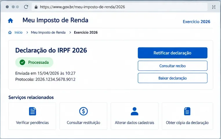 IRPF 2026: como corrigir uma declaração enviada