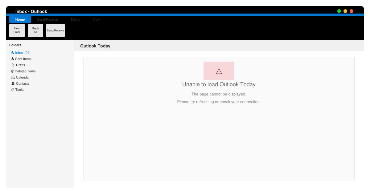 Issue With Outlook Today
