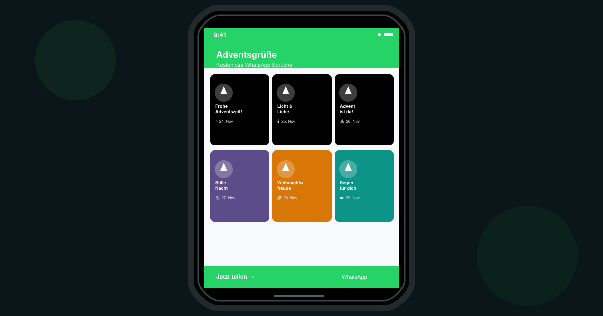 Kostenlose adventsgrüße für WhatsApp