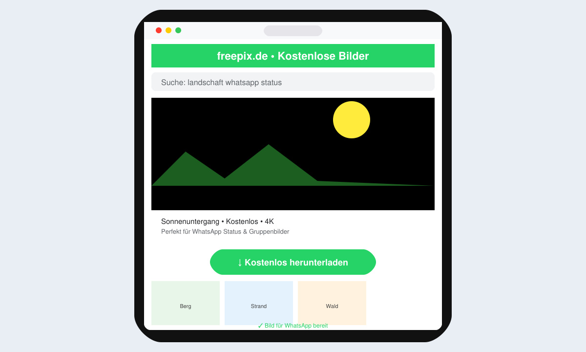 Download eines kostenlosen Bildes für WhatsApp