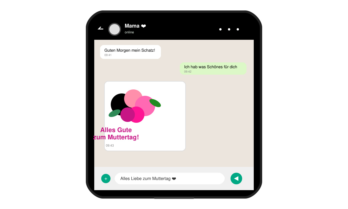 Bild in WhatsApp versenden zum Muttertag