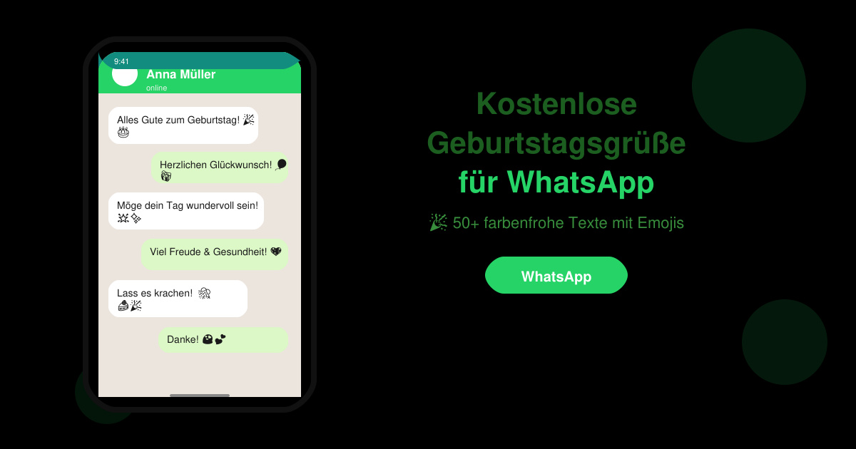 Kostenlose geburtstagsgrüße für WhatsApp