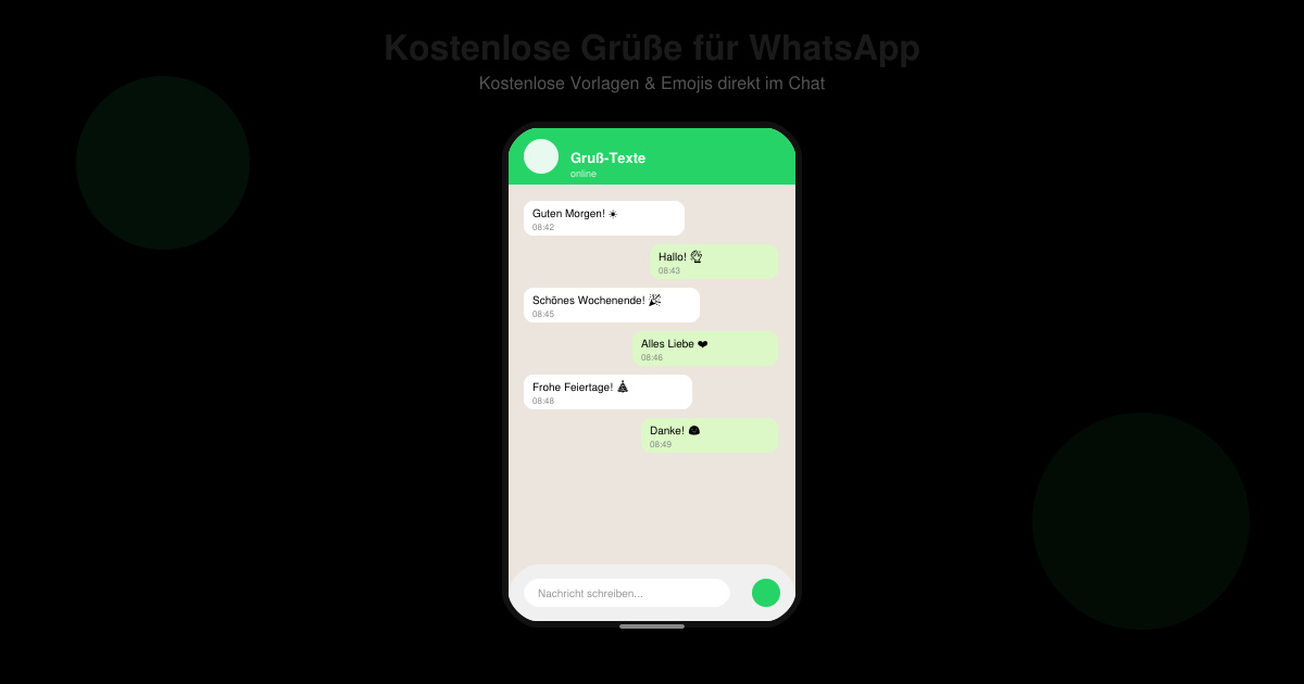 Kostenlose grüße für WhatsApp