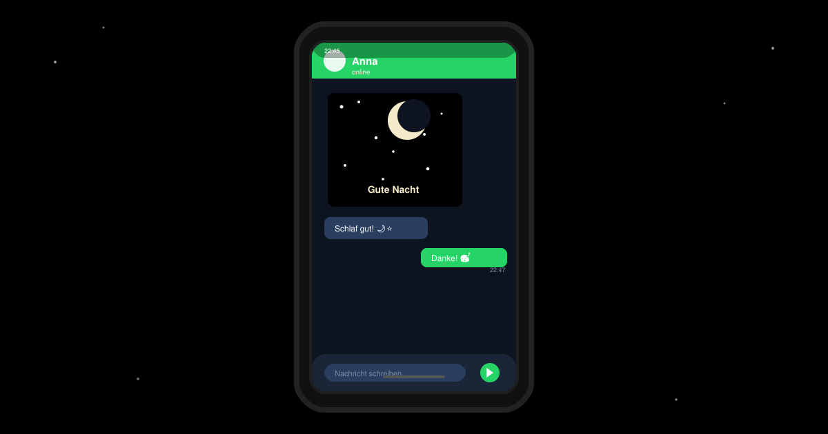Kostenlose gute nacht grüße für WhatsApp