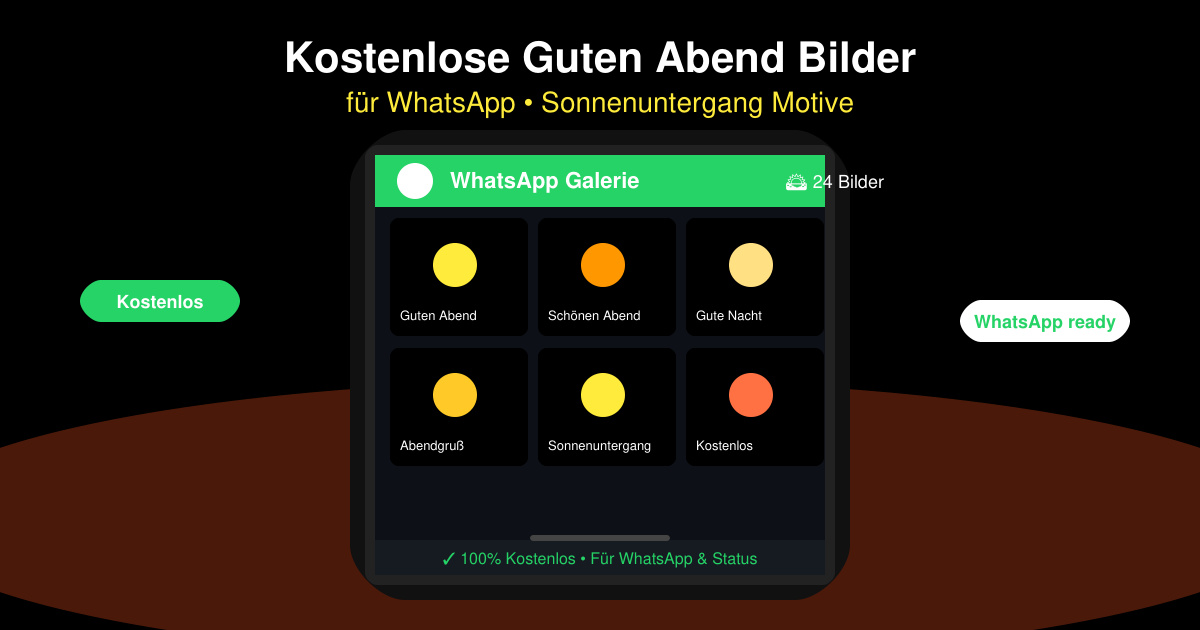 Kostenlose guten abend bilder für WhatsApp