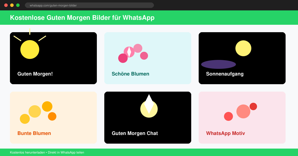 Kostenlose guten morgen bilder für WhatsApp