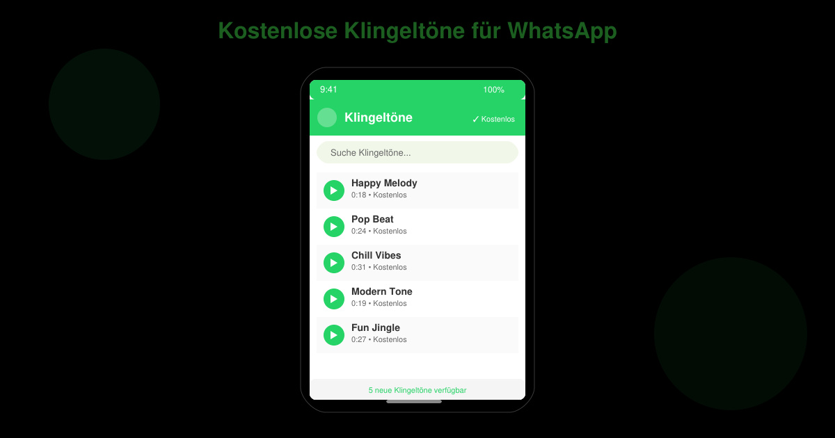 Kostenlose klingeltöne für WhatsApp