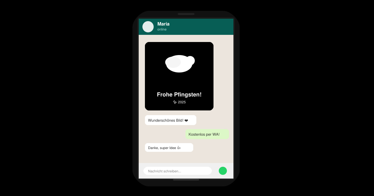 Kostenlose pfingstgrüße per WhatsApp