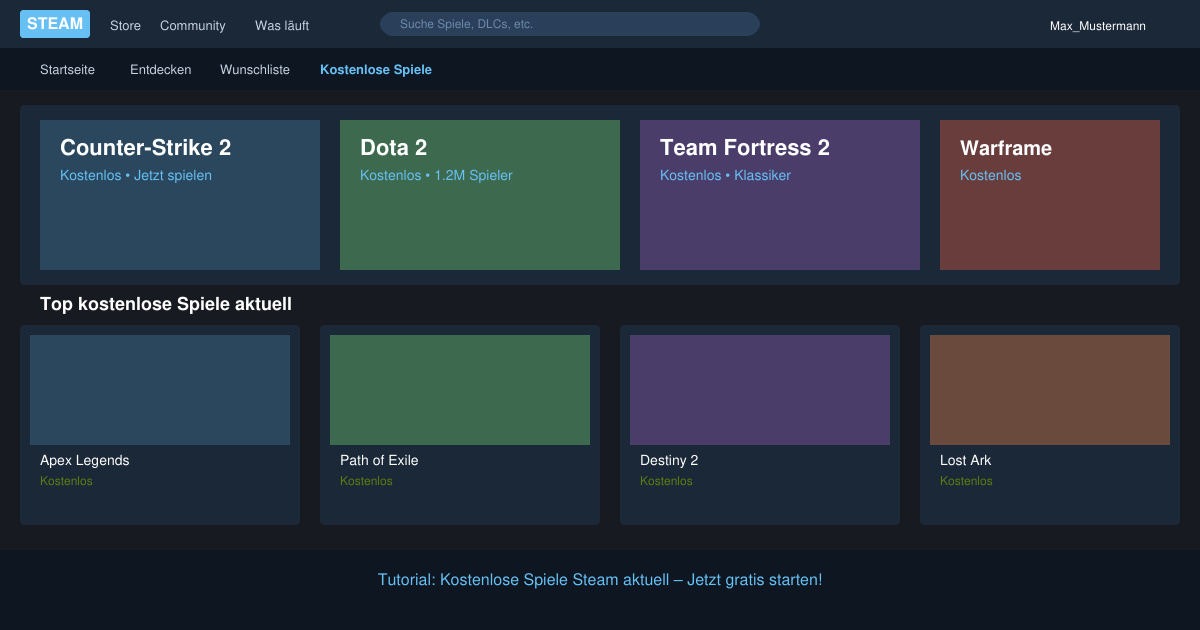 Kostenlose spiele Steam aktuell