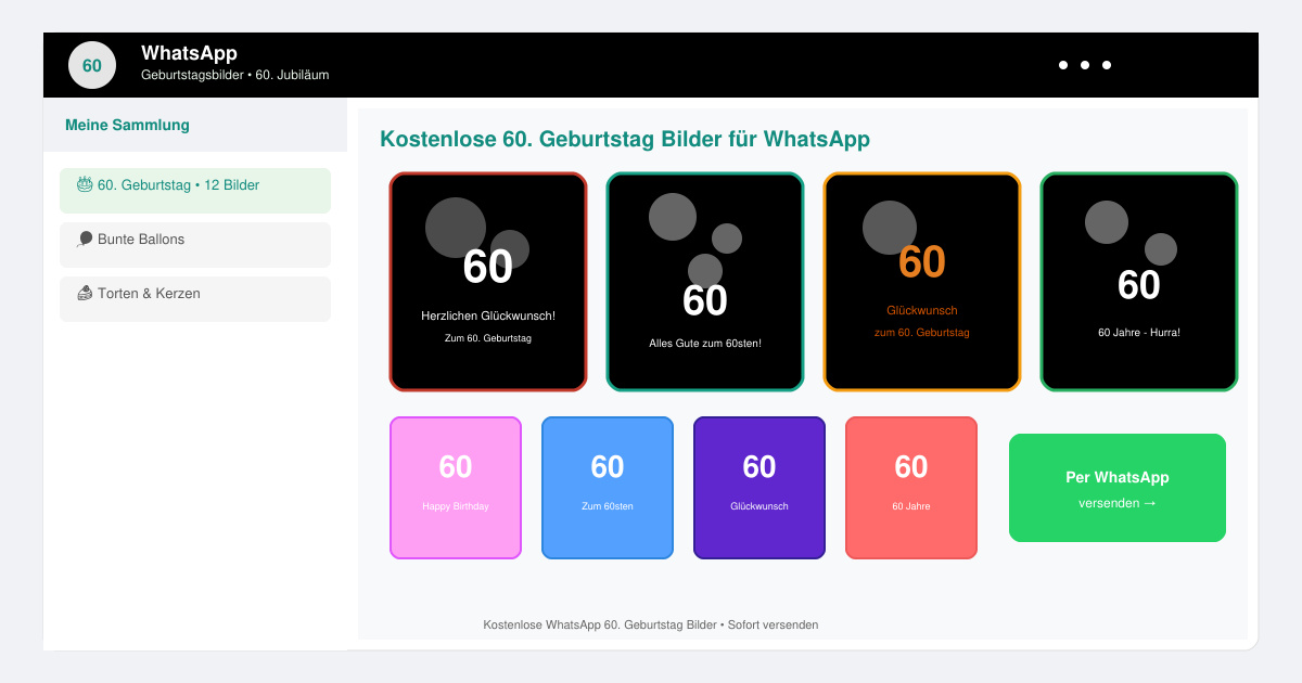 Kostenlose WhatsApp 60 geburtstag bilder WhatsApp