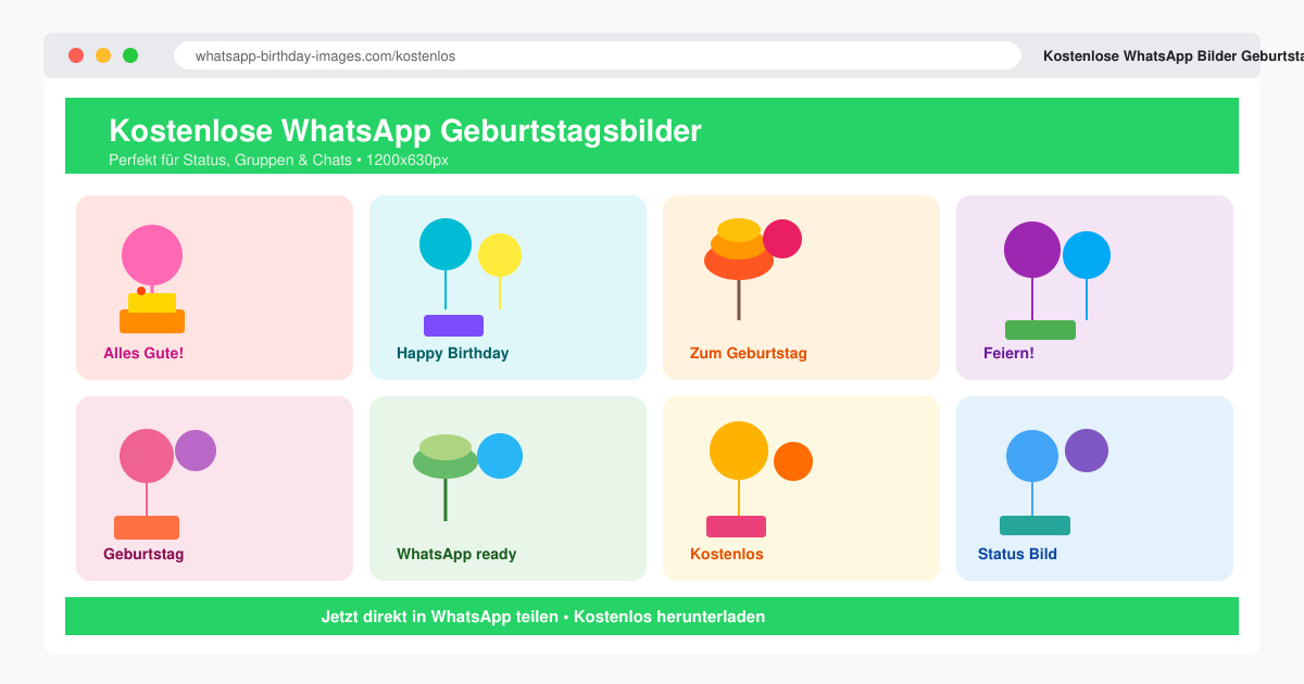 Kostenlose WhatsApp bilder geburtstag