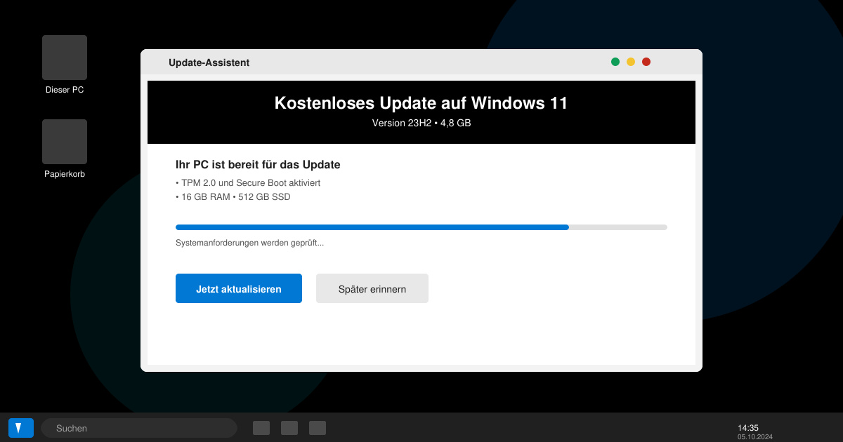 Kostenloses update auf Windows 11