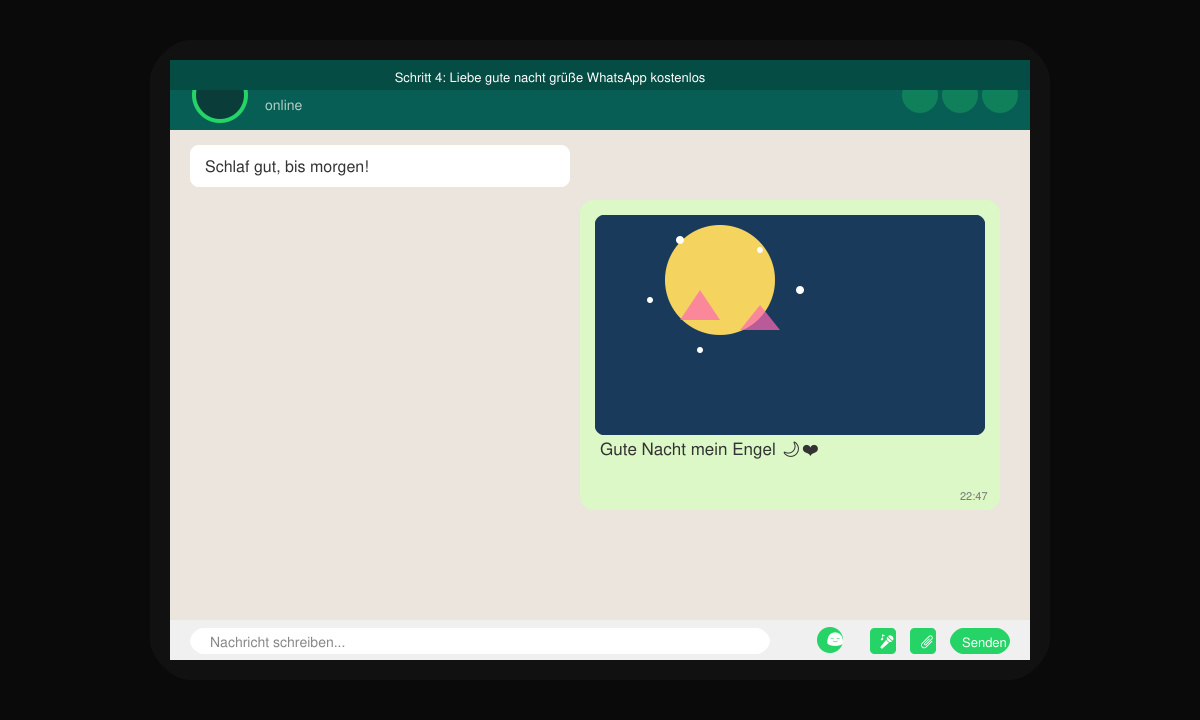 WhatsApp-Chat mit versendeter liebe gute nacht grüße WhatsApp kostenlos