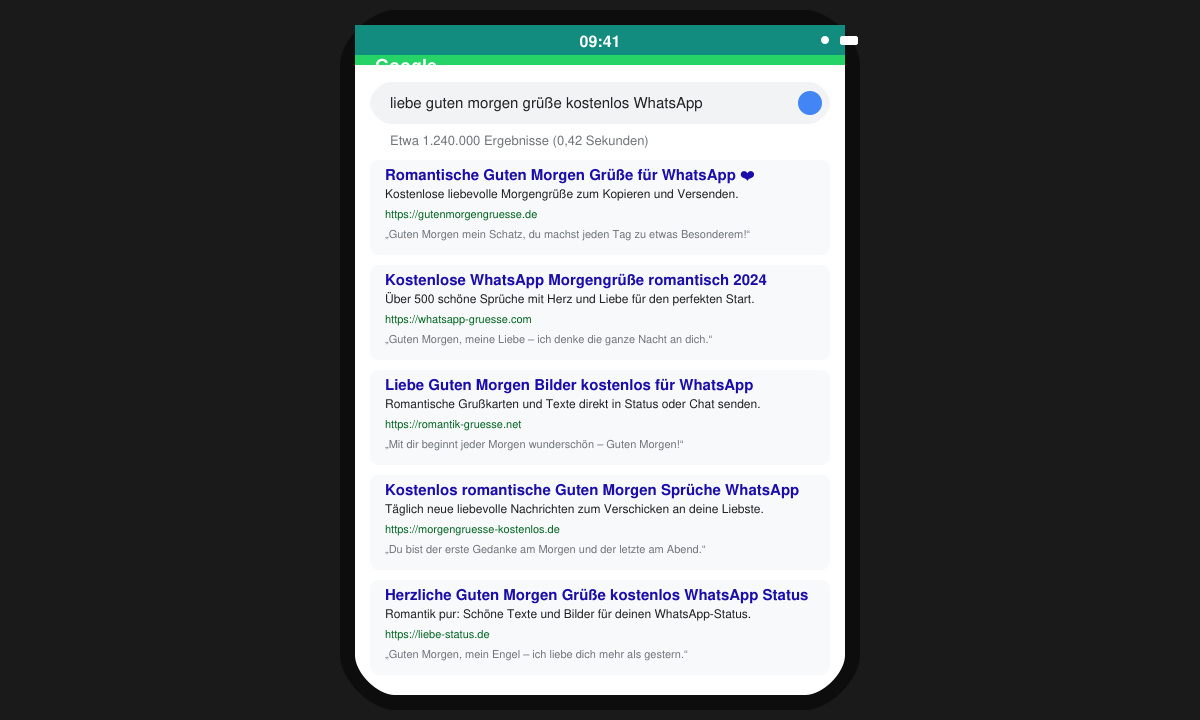Suchergebnisse für liebe guten morgen grüße kostenlos WhatsApp auf dem Handy
