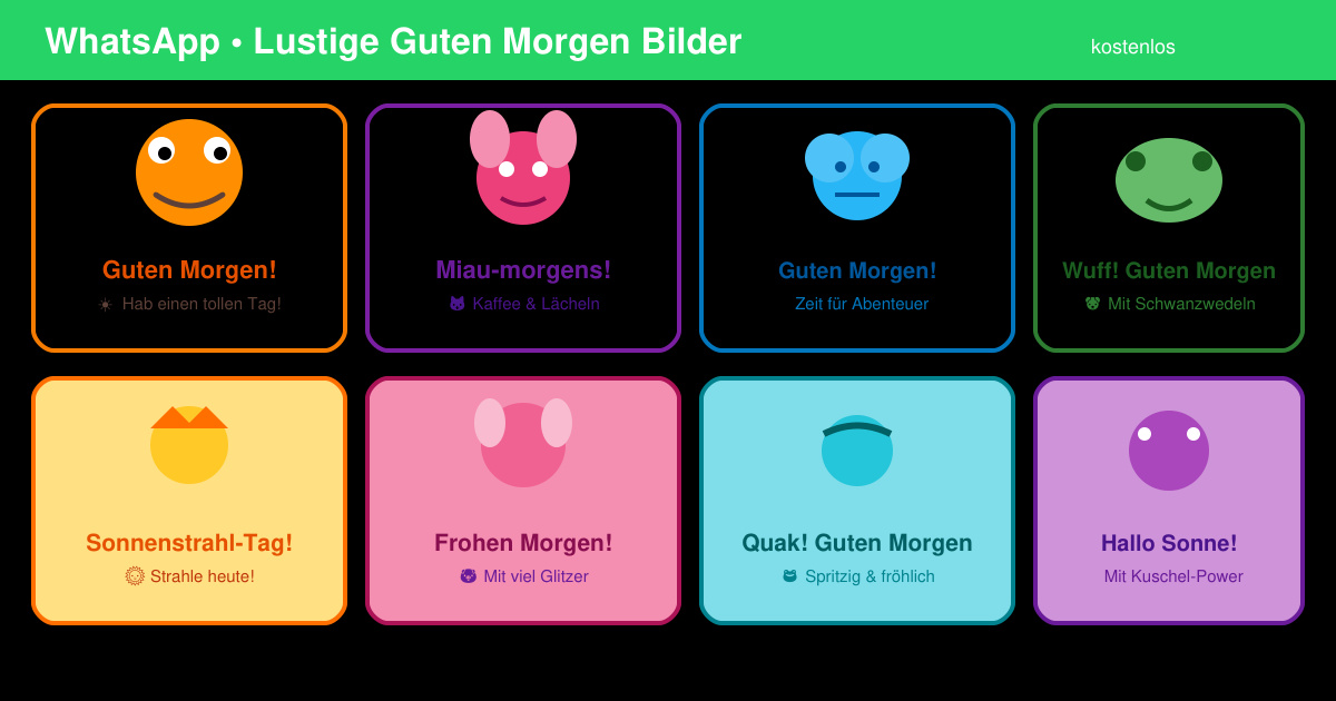 Lustige guten morgen bilder für WhatsApp kostenlos