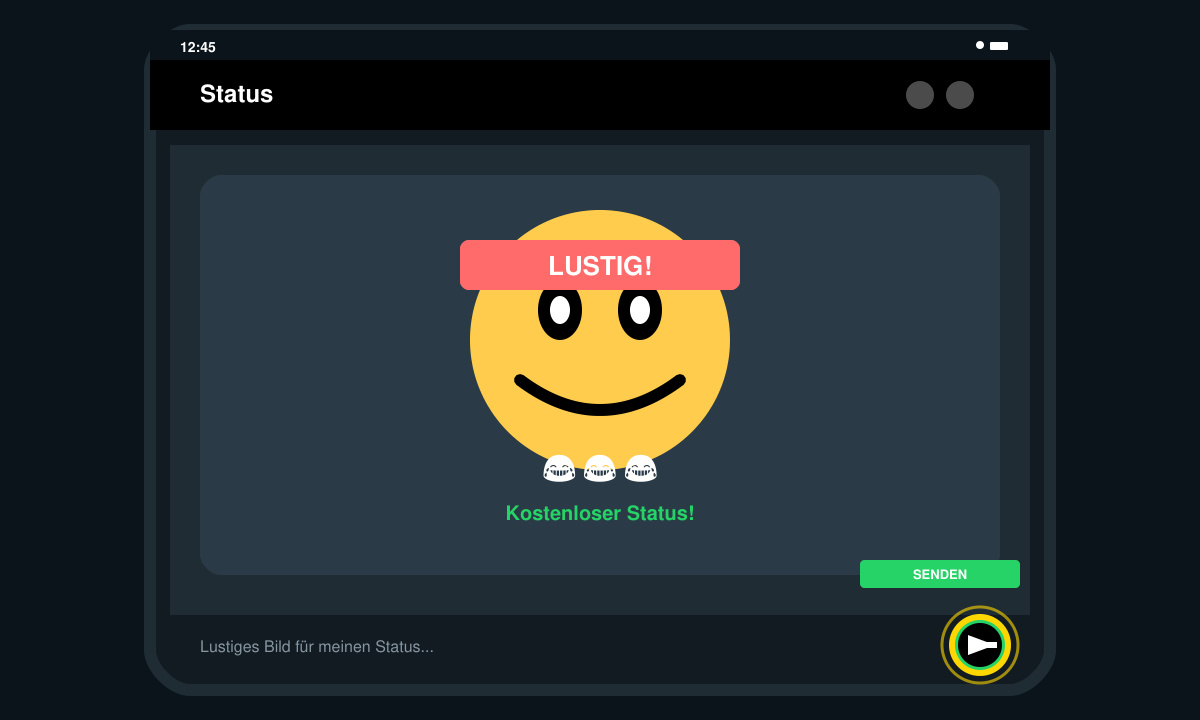 Ergebnis: lustige status bilder für WhatsApp kostenlos als Status in der WhatsApp App