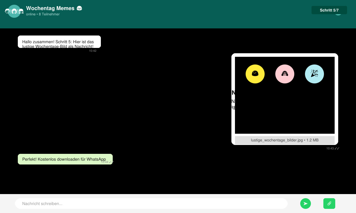 Fertiges Bild in einem WhatsApp-Chat