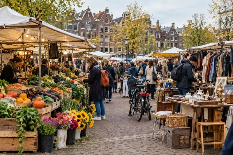 Markten in Amsterdam in oktober 2026: boerenmarkten, vlooienmarkten en buurtverkopen
