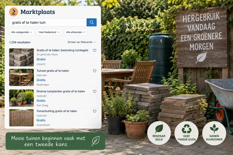 Marktplaats gratis af te halen voor de tuin: zo vind je bruikbare spullen zonder verrassingen