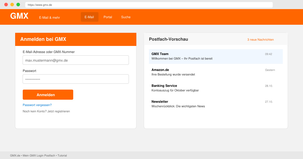 Mein GMX de login postfach