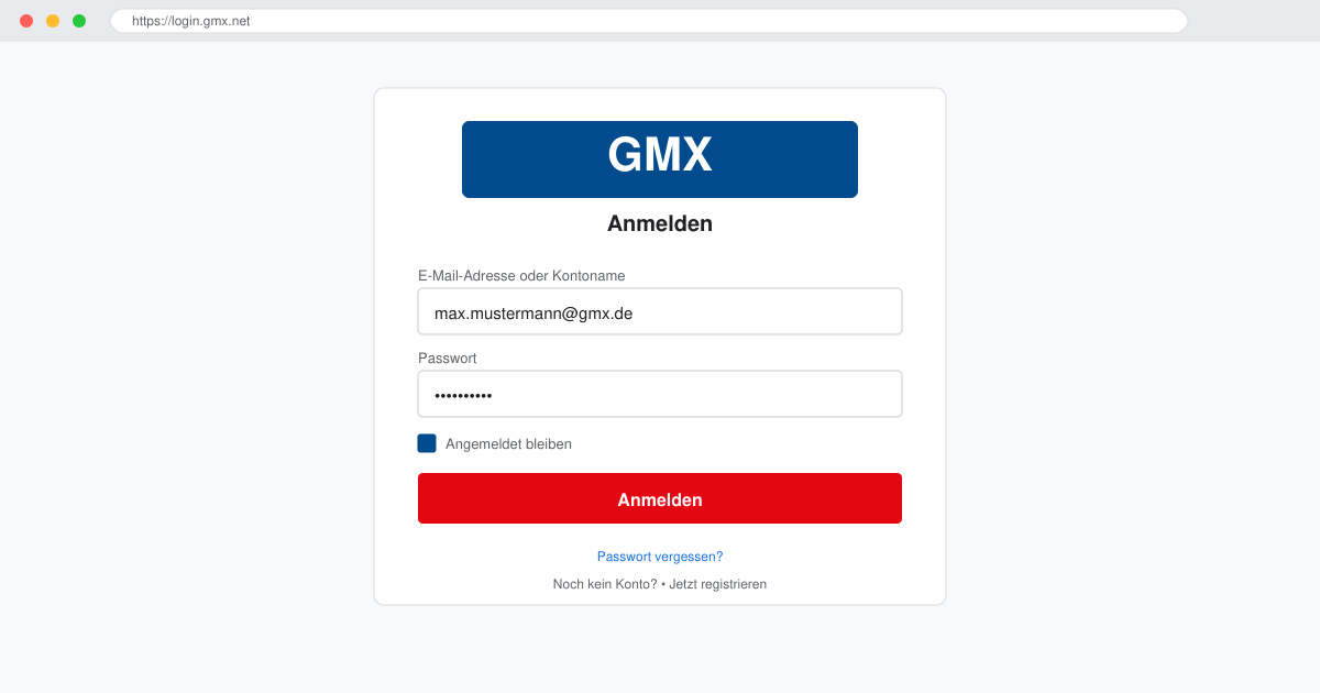 Mein GMX e mail adresse
