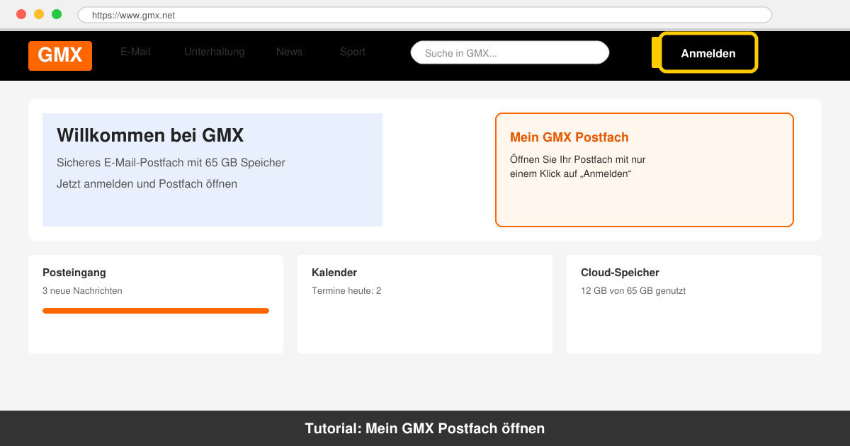 Mein GMX postfach öffnen