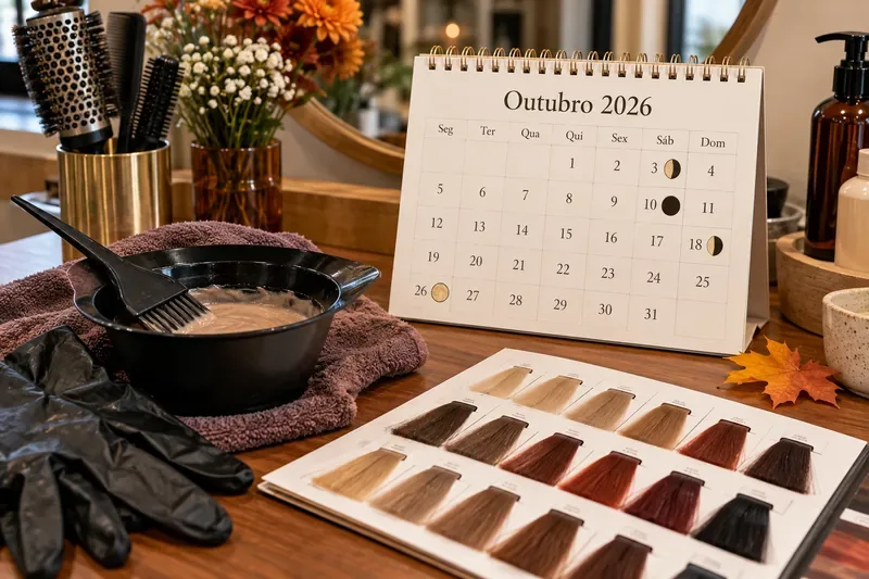 Melhores dias para pintar o cabelo em outubro de 2026: calendário lunar, cuidados e datas a evitar