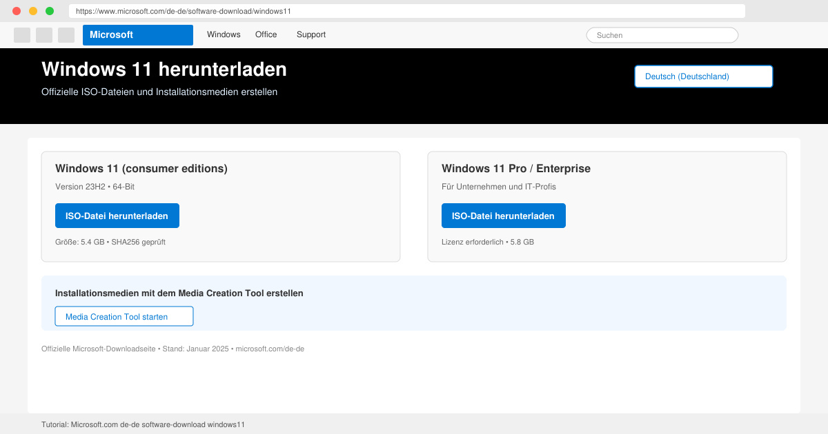 Microsoft com de de software download windows11