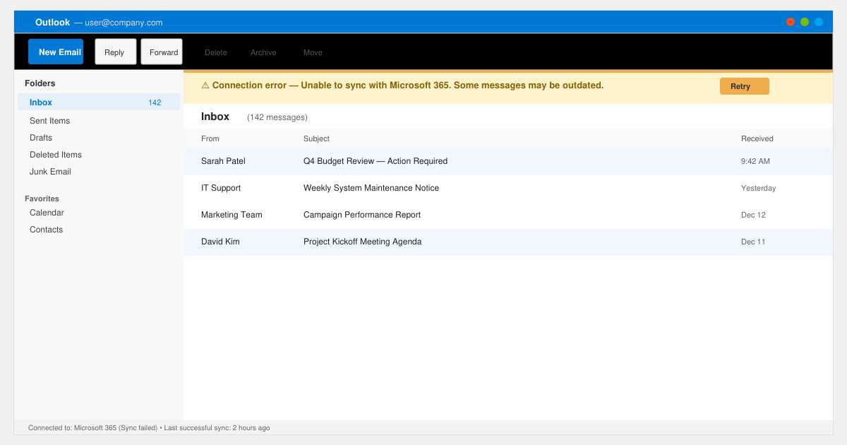 Microsoft Outlook Problems Today