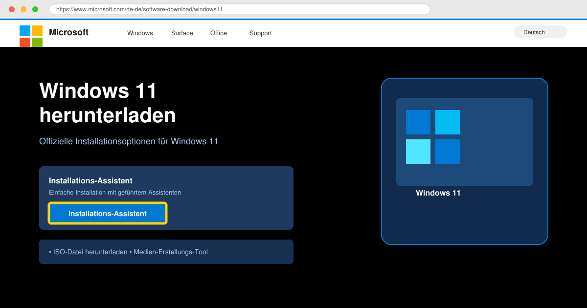 Microsoft Windows 11 herunterladen