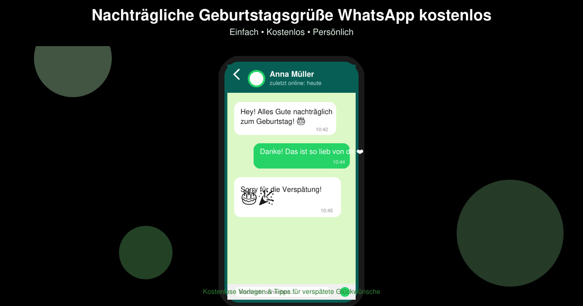 Nachträgliche geburtstagsgrüße WhatsApp kostenlos