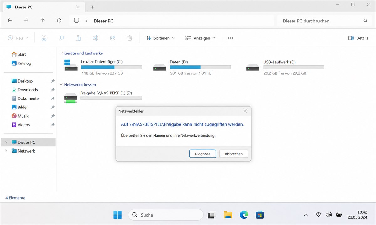 Netzlaufwerk verbinden Windows 11 funktioniert nicht