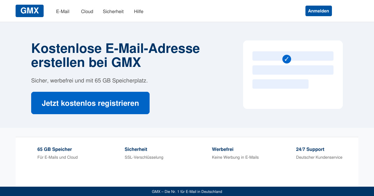 Neue e mail adresse erstellen GMX